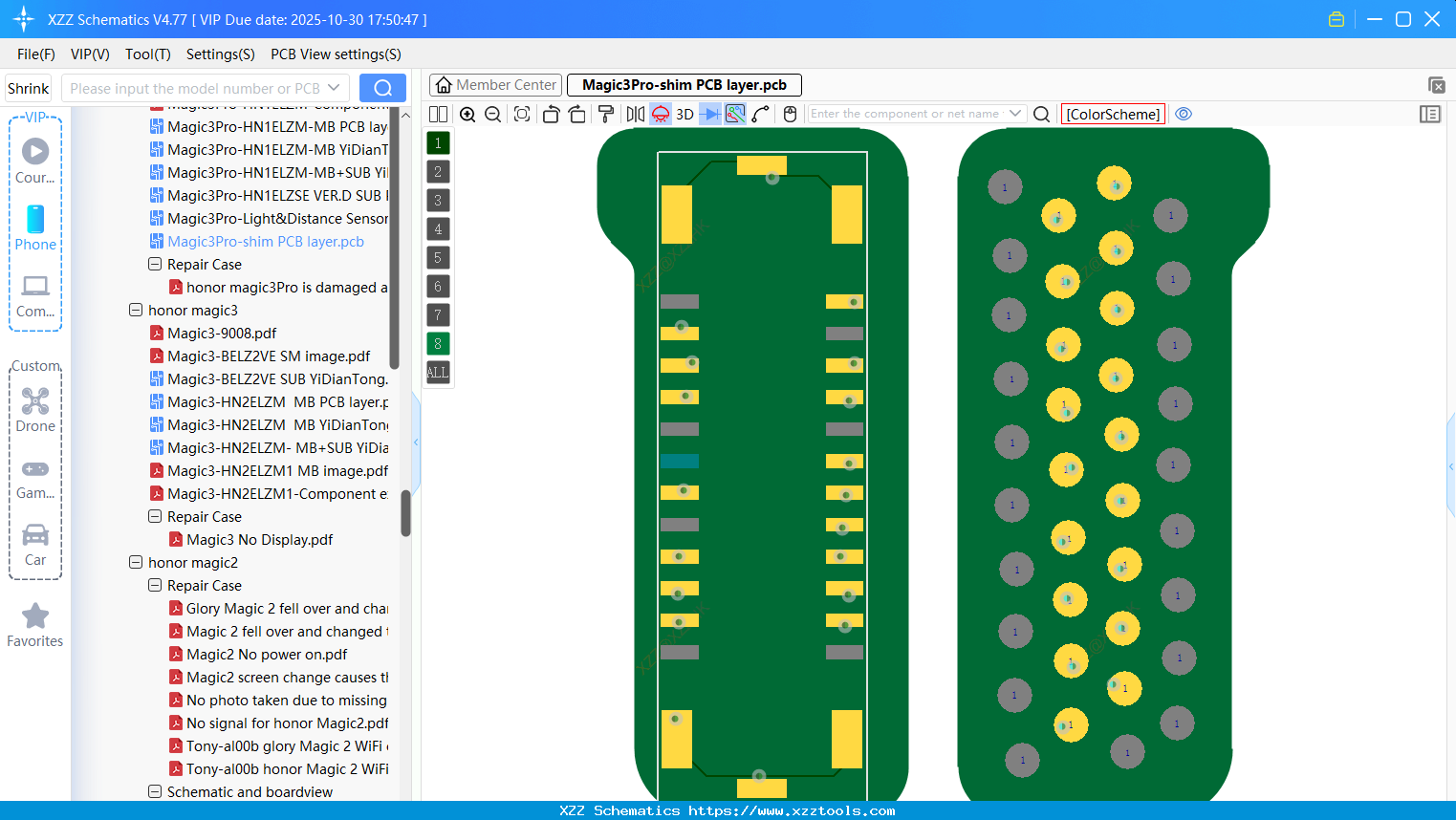 Honor Magic3Pro-shim PCB Layer